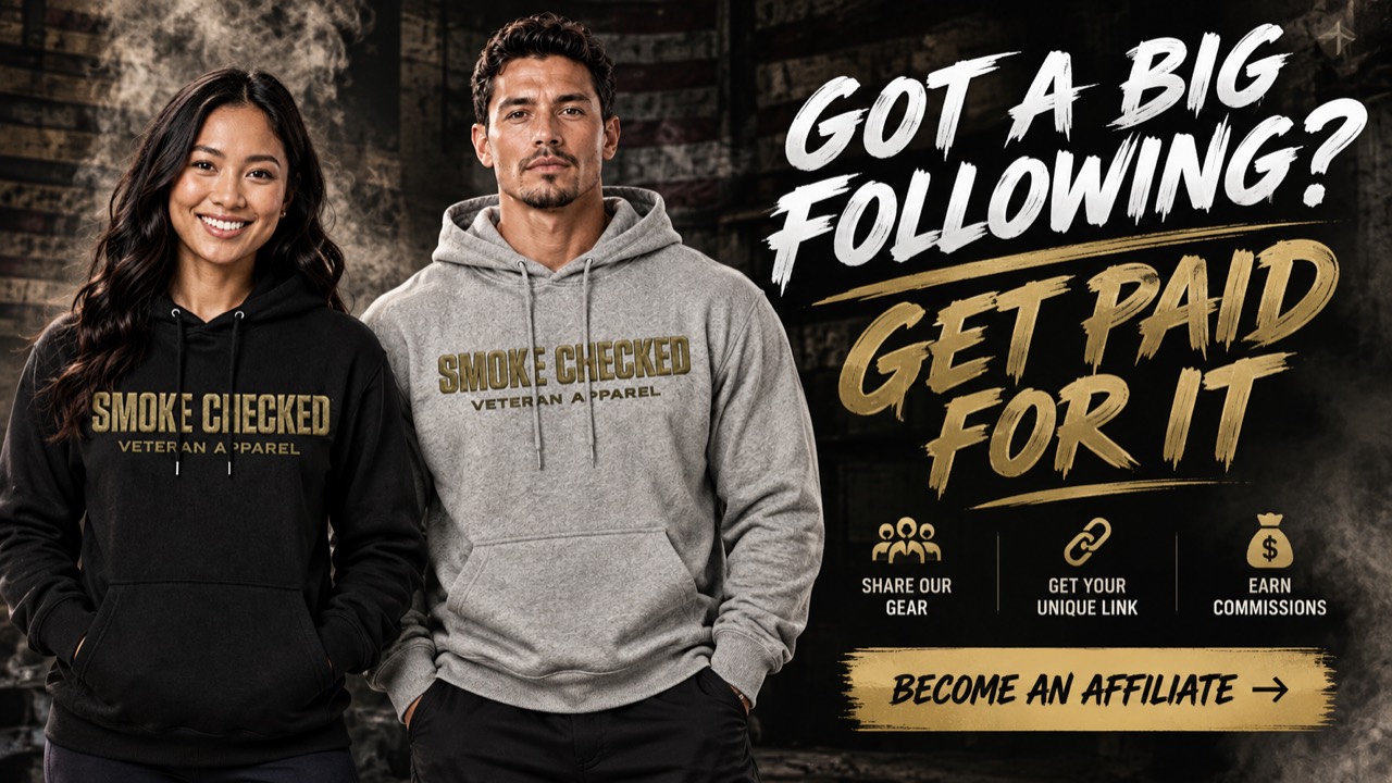 Become a Smoke Checked affiliate. Share our gear, get your unique link, and earn commissions.