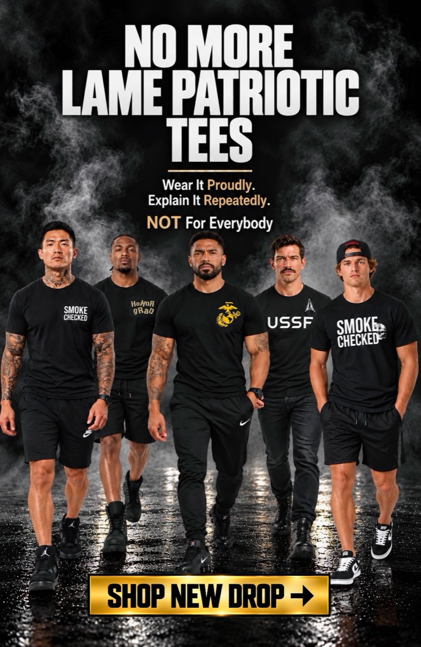 No More Lame Patriotic Tees. Wear It Proudly. Explain It Repeatedly. Not For Everybody. Shop New Drop.
