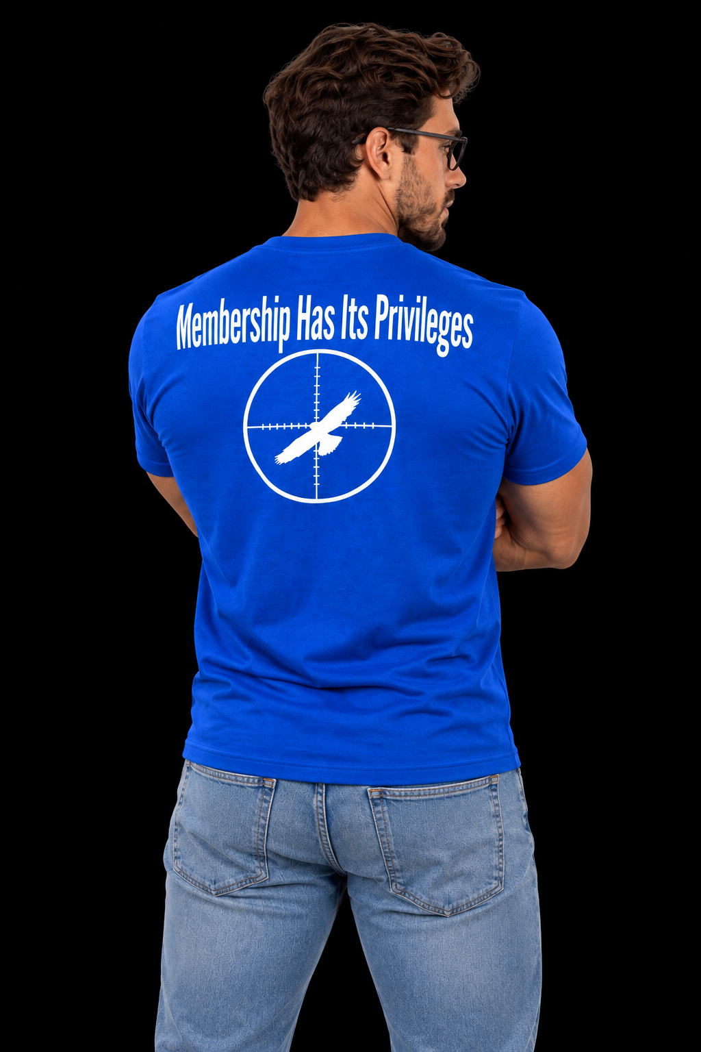 Crosshairs Tee in Blue, image 1